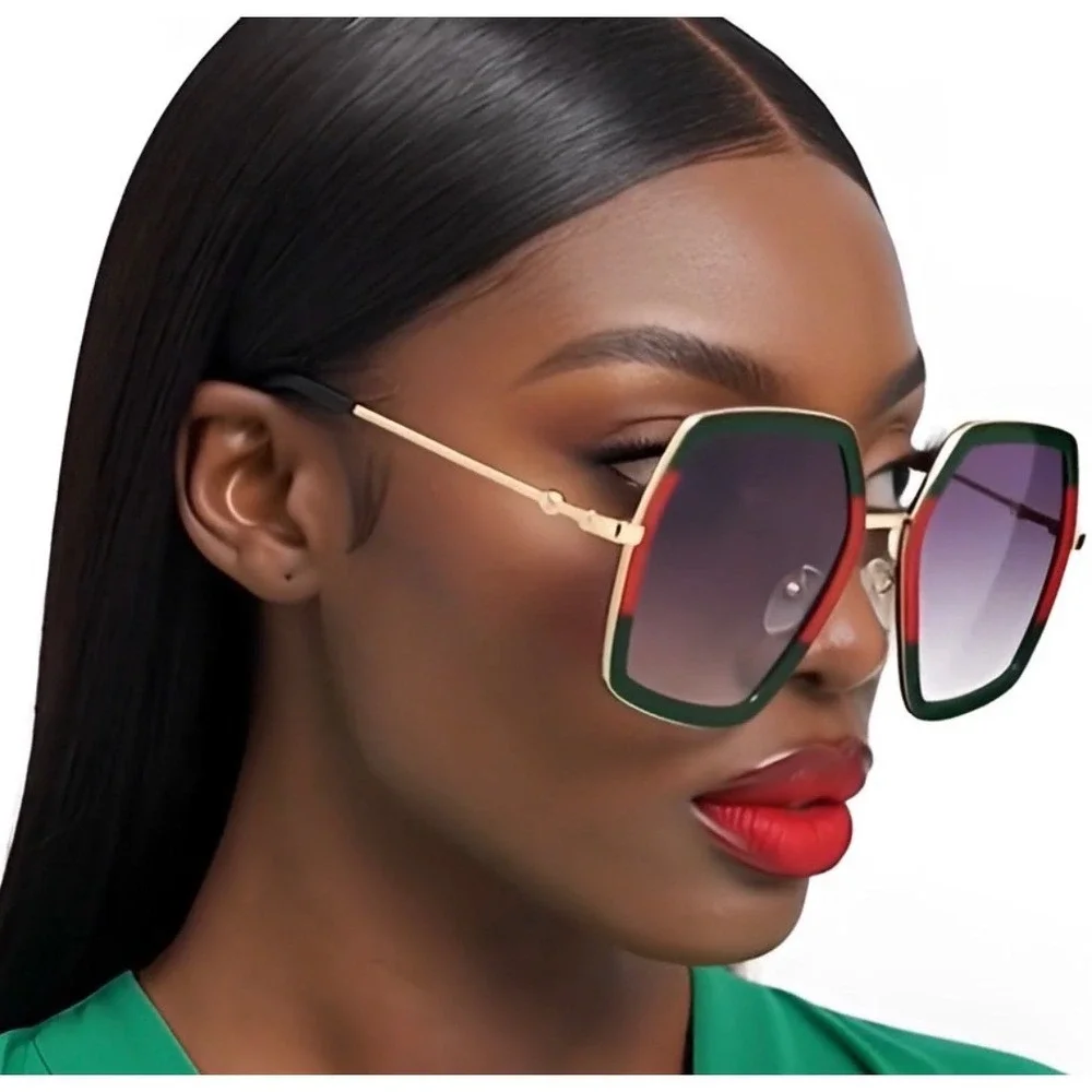 Oversized Sunglasses Women‎ Trendy Fashion Shades UV Protection Designer Style
